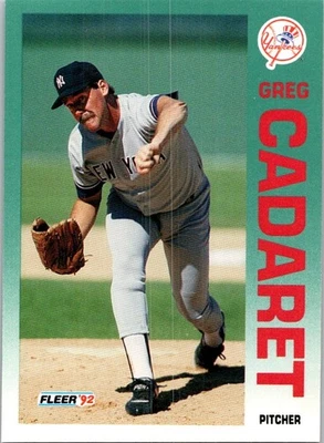 1992 Fleer #222 Greg Cadaret - Image 1 of 2