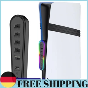 6 Ports Expansion Hub Data Transfer Extender for PlayStation 5 Slim/Pro Console - Bild 1 von 12
