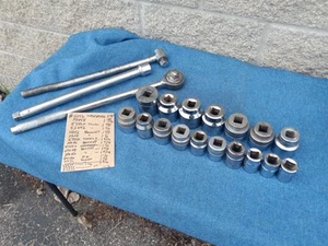 Surtido de enchufes de accionamiento de 3/4 pulgadas. Tres piezas de trinquete. 17 enchufes (SAE) envío rápido - Imagen 1 de 10