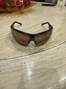 Maui Jim "NUNUI" 512-02 Gloss Black Wrap-Around Frames/ Grey Shield Lens~VINTAGE - Picture 1 of 8