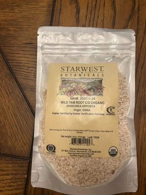 Wild Yam Root C/S orgánico, 4 oz Foto 1 de 2