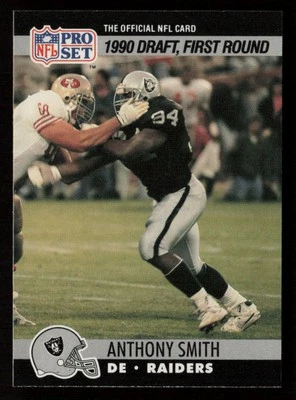 Anthony Smith 1990 Pro Set #679 RC Rookie Los Angeles Raiders - Image 1 of 2