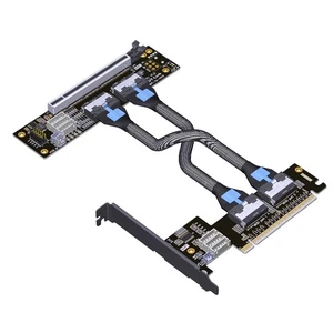 ADT Link PCIe 4.0x16 MCIO graphics card split extension cable For SFF-TA-1016 - Picture 1 of 23