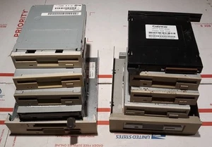 16 pc. Lot, Vintage 3.5" Floppy (13) & (2) ZIP Computer Drives, +. None Tested. - Picture 1 of 6