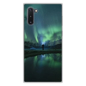 Coque en silicone imprimée compatible Samsung Galaxy Note 10 Aurores Boréales - Photo 1 sur 6