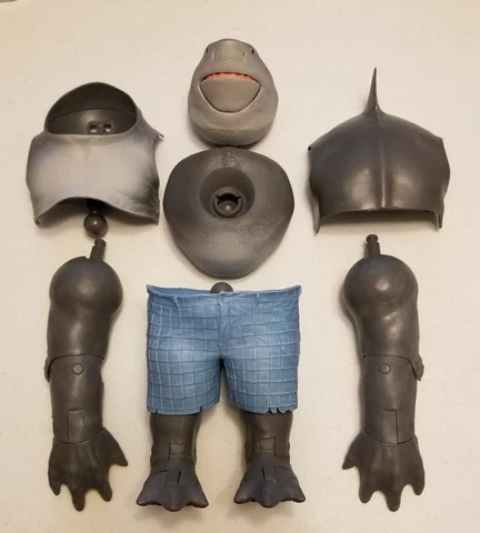 McFarlane DC King Shark BAF Suicide Squad Movie Head Chest Arms Legs U Pick Cover
