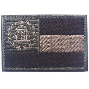 USA Georgia FLAG GA STATE FLAG GA U.S. ARMY 3D EMBROIDERED TACTICAL PATCH -03 - Picture 1 of 1