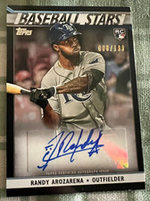 2020 Topps - Baseball Stars Autographs Series 2 Black #BSA-RAR Randy Arozarena