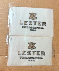 Vintage pair of unused LESTER PIANO Decals from early '80s - Picture 1 of 3