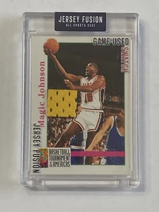 2021 Jersey Fusion Sportscards Magic Johnson #340 w/Game Used Swatch JF-EJDT - Picture 1 of 2
