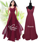 New Formal Chiffon Long Evening Ball Gown Party Prom Wedding Bridesmaid Dress UK