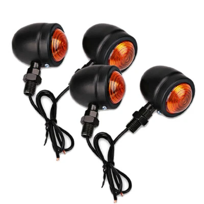 4X Motorcycle Motorbike Mini Bullet Turn Signals Lamp Mark lihgt indicator Light - Image 1 of 4