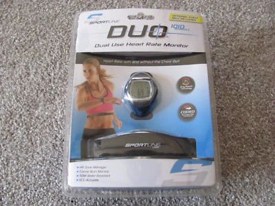 Nuevo monitor de ritmo cardíaco Sportline Duo 1010 de doble uso para mujer - azul (SP1966BL) Foto 1 de 3