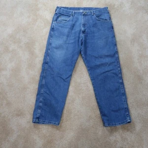 Wrangler Rugged Wear Straight Leg Jeans Men’s 38x30 Blue Denim Distressed - Picture 1 of 11