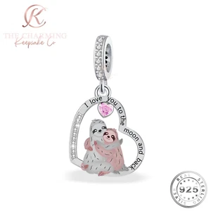 Dije perezoso genuino plata de ley 925 - Te amo a la luna - regalo - Imagen 1 de 4