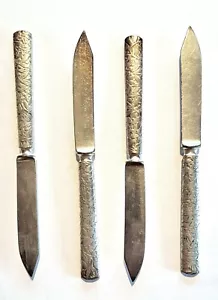 Antique Silverplate Fruit Knives - Set of 4 - G.A. Oppel & Sons - Picture 1 of 7