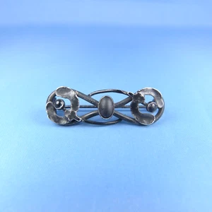 Broche victoriano de muérdago de luto de plata de ley/pin antiguo - Imagen 1 de 4