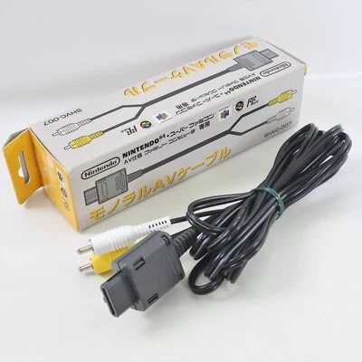 Nintendo Monaural AV Cable (RCA) SHVC-007 Boxed For Super Famicom 64 GameCube 45 - Image 1 of 4