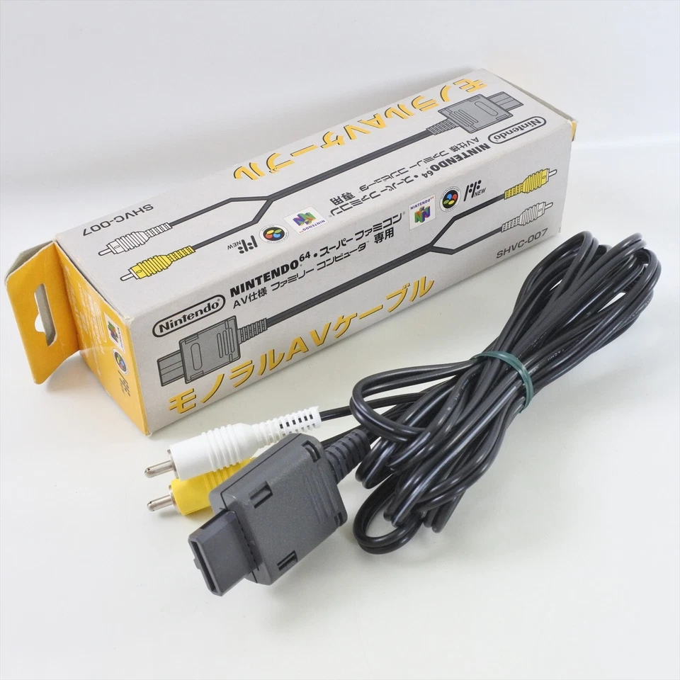 Nintendo Monaural AV Cable (RCA) SHVC-007 Boxed For Super Famicom 64 GameCube 45 - Image 1 of 4