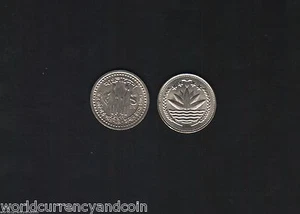 BANGLADESH 1 TAKA KM-9 1977 FAO FLOWER FAMILY PLANNING BANGLADESHI MONEY 1 COIN - Picture 1 of 3