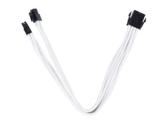 Silverstone PP07-EPS8W (White) 8pin to EPS 12V 8 Pin (4+4) Adapter Cable - Image 1 of 2