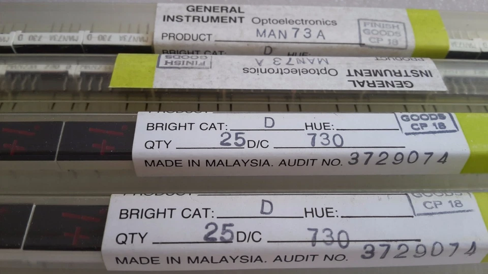MAN73A  Qty=1  GI 7-Segment  GaAsP 0.3-lnch Common anode  ±1  RED  LED Display - Image 1 of 2