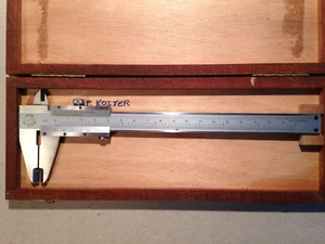 Vintage Etalon Rolle Switzerland Caliper 7 Inch 1/128 1/1000 Orginal Box - Picture 1 of 14