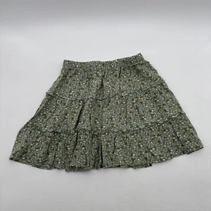 Skirt Girls Small 8 Green Ruffle Flower Aop …#21085 - Picture 1 of 7