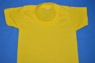 Camiseta vintage años 80 EN BLANCO CAJA AMARILLA ETIQUETA NIÑOS NIÑO 2T Foto 1 de 3