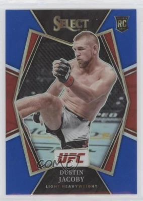 2022 Panini Select UFC Premier Level Blue Prizm Dustin Jacoby #189 Rookie RC - Image 1 of 2