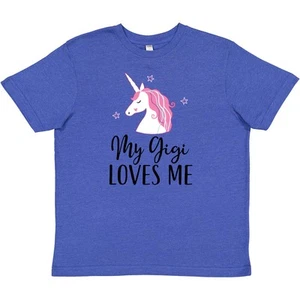 Inktastic My Gigi Loves Me Unicorn Girls Youth T-Shirt Grandma Grandkids Gift - Picture 1 of 7