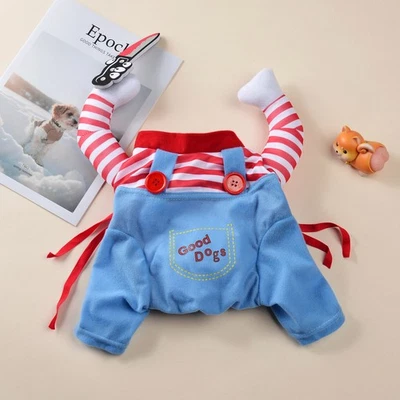 Funny Dog Cat Pet Halloween Cosplay Costumes Overalls Party Clothes Outfit - Image 1 of 4