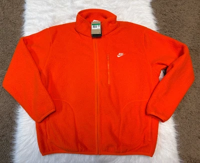 Chaqueta polar Nike Sportswear Club Safety naranja para hombre talla XL FZ0888-819 Foto 1 de 4