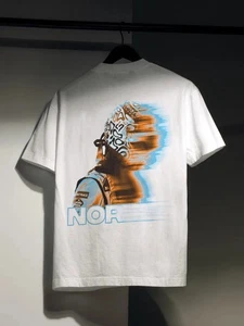 Vintage Lando Norris #4 McLaren Team Motorsport White Shir Racing Fan Made Gift - Picture 1 of 5