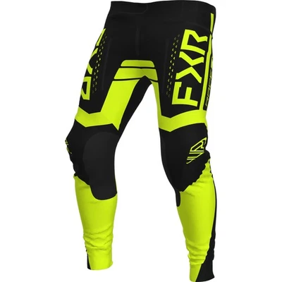 FXR Contender MX Pants Stretch Fabric Slim Fit Ventilated Durable Black/HiVis Foto 1 de 3