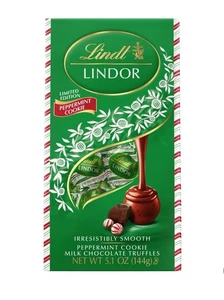 🔴 Nuevo Lindt Lindor COOKIE DE MENTA Leche Navidad Chocolate Trufa 5.1oz - Imagen 1 de 2