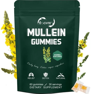 9 in 1 Mullein Leaf Extract Gummies for Lung Cleanse, Extra Strength 10000 MG US - Image 1 of 4