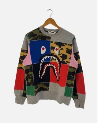 Б/У [хорошее состояние товара] BAPE ПЭЧВОРК АКУЛА ВОРОТА ПОТ ОЧЕНЬ ХОРОШО - Изображение 1 из 4