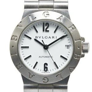 BVLGARI Diagono Sports Watch LCV29S Automatic White Dial Stainless Steel Women's - Picture 1 of 7