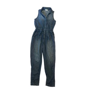 Women XS Anthropologie Cloth & Stone Jean Chambray Denim Sleeveless Jumpsuit - Picture 1 of 6