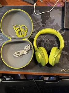 Sony MDR-100ABN Wireless Noise Cancelling Headphones Leon Green Used Good Works - Picture 1 of 12
