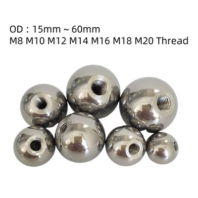 Vollkugel Mit M8 M10 M12 M14 M16 M18 M20 Gewinde Edelstahl Kugel Abschlusskugel - Image 1 of 4