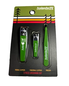 Avalanche 3 PIECE GROOMING SET FingerNail clippers + ToeNail clippers + Tweezers - Picture 1 of 2