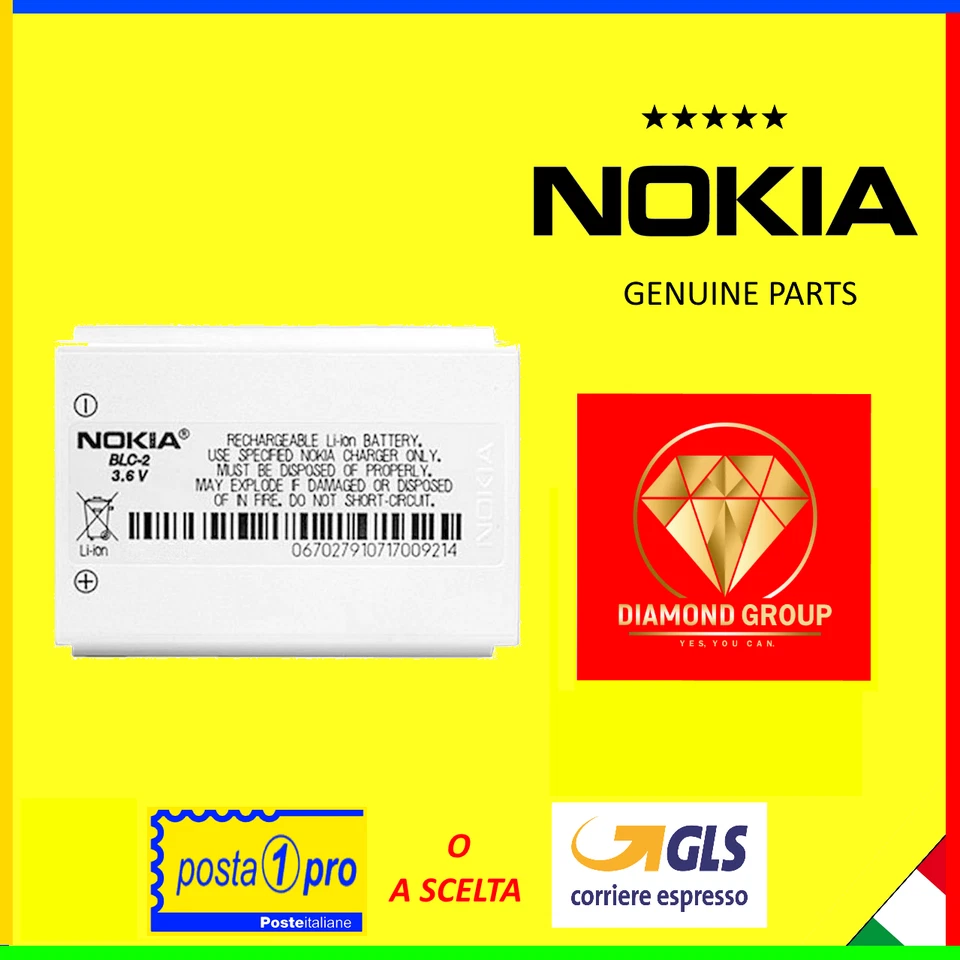 BATTERIA PILA ORIGINALE NOKIA BLC-2 PER 3310 3330 3410 3510 5510 💎DIAMOND💎