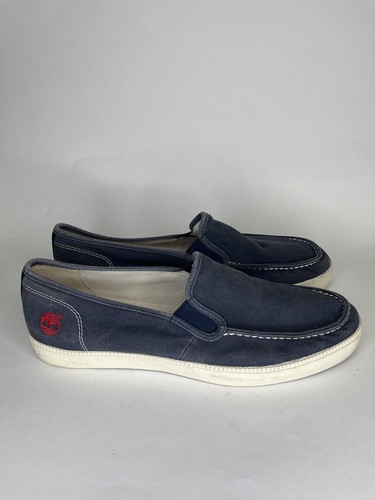 Scarpe Timberland mocassini slip on da uomo taglia 45 5 US 11 5 scarpe da ginnastica tessili blu