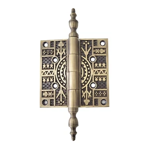 Bisagra de latón latón antiguo decorativo de 3,5"" x 3,5 - Imagen 1 de 5