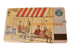 STARBUCKS KARTE 2002" BELLA CAFE ""VHTF ~ TOP PREIS ~ PIN ABGEDECKT ~ GEBRAUCHT - Bild 1 von 2