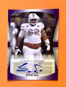 SIAKI IKA Cleveland Browns - Baylor Bears 2019 Leaf Football AUTOGRAPH  #'d 1/1