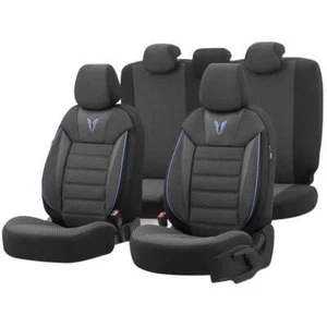 Premium Car Seat Covers TORO Black Blue For Pontiac TRANS SPORT 97 1997 Onwards - Picture 1 of 10
