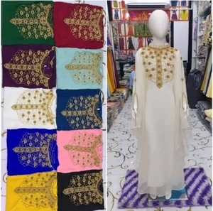 EID Special Royal Girls Dress Kids Abaya Moroccan caftan Kids Jellabiya Islamic - Picture 1 of 3
